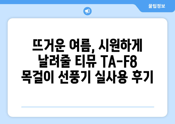 전자파 걱정 없는 목걸이 선풍기 후기: 티뮤 TA-F8