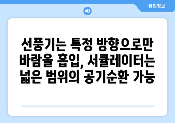 선풍기와 서큘레이터 차이점