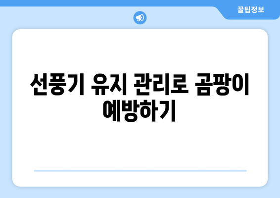 선풍기 습기 제거 기능: 곰팡이와 냄새 방지를 위한 중요한 고려 사항