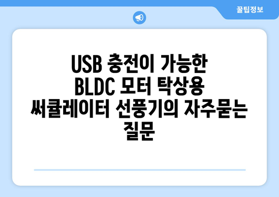 USB 충전이 가능한 BLDC 모터 탁상용 써큘레이터 선풍기