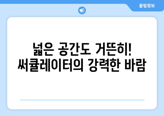 대규모 커버와 양방향으로 활용 가능한 써큘레이터 선풍기 사용 후기