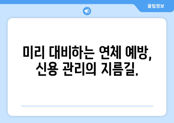 대출 연체 시 신용 점수에 미치는 영향