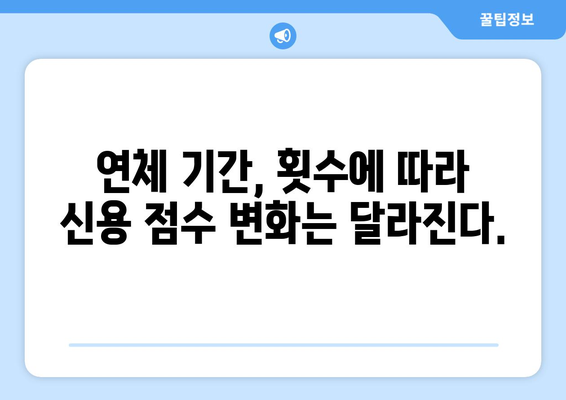 대출 연체 시 신용 점수에 미치는 영향