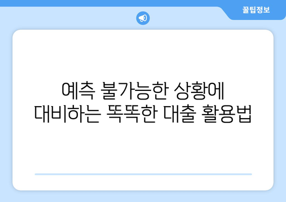 대출을 통한 위험 관리 기법