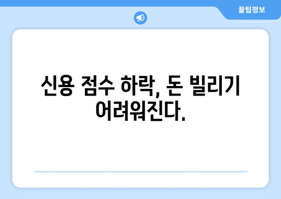 대출 연체 시 신용 점수에 미치는 영향