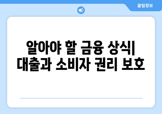 대출과 금융 교육: 소비자 보호의 중요성