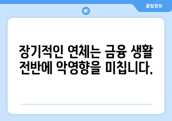 대출 연체가 신용 점수에 미치는 장기적 영향